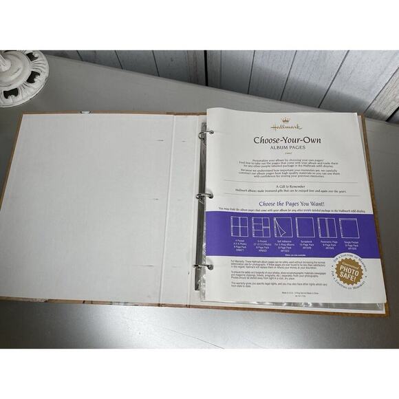 Vintage Hallmark Peanuts Camping Snoopy Photo Album Binder W/ New 8 Photo Pages - Picture 2 of 8